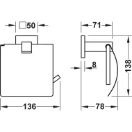 Toilet roll holder, With hood