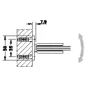 shower door hinge, For wall-glass connection