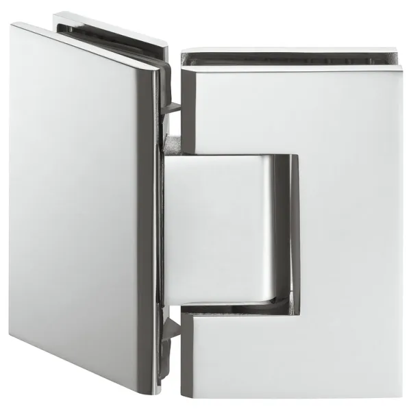 shower door hinge, for glass-glass connections, 135° glass front