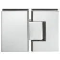 shower door hinge, for glass-glass connections, 180° glass front