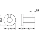 Towel hook, Round