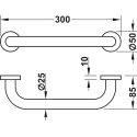Grab rail, For screw fixing