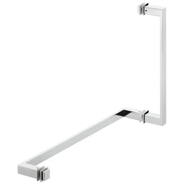 Rankena dušo durims kvadratinė L525mm, H325mm, nerūdijančio plieno spalva