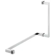 Shower door handle with towel rail, Square