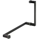 Rankena dušo durims kvadratinė L525mm, H325mm, juoda