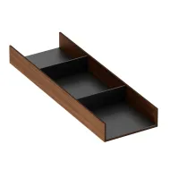 Divider tray 432x150mm H50mm CANALETTO, Canaletto Walnut & anthracite, simil leather