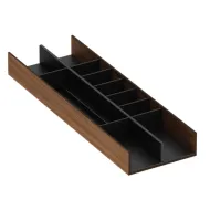Makeup tray 432x150mm H50mm CANALETTO, Canaletto Walnut & anthracite, simil leather