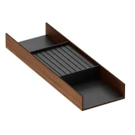 Jewelry tray 472x150mm H50mm CANALETTO, Canaletto Walnut & anthracite, simil leather