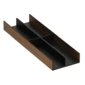 Eyeglasses tray 472x150mm H50mm CANALETTO, Canaletto Walnut & anthracite, simil leather