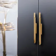 Handle SKYLINE CC40mm L176mm H14mm P15mm polished brass 