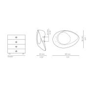 Rankenėlė INFINITY CC20mm, L80mm, H24mm, poliruotas žalvaris