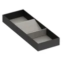 Earrings tray 432x150mm H50mm simil leather, anthracite, light gray