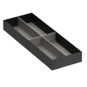 Eyeglasses tray 432x150mm H50mm simil leather, anthracite, light gray