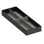Eyeglasses tray 432x150mm H50mm simil leather, anthracite, light gray
