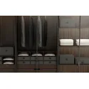 Box with lid W350mm L330mm H205mm simil leather, anthracite, dark gray velvet