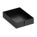 Box without lid W275mm L322mm H85mm simil leather, anthracite, dark gray velvet