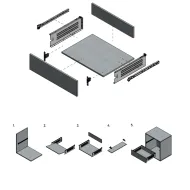 Stalčių šonai METALBOX L450mm, H150mm, pilka RAL9006