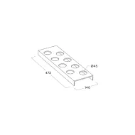 Spice jar insert L472mm dark brown metallic MODUL