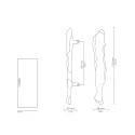 Handle KESYA CC150mm L270mm H40mm P48mm polished brass 