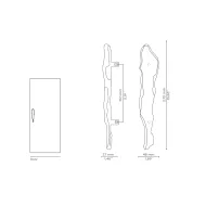 Handle KESYA CC150mm L270mm H37mm P48mm polished brass 