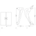 Rankenėlė KERMA CC235mm, L260mm, H80mm, P115mm, dešinė, sendintas žalvaris