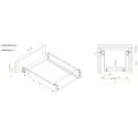 Stalčių šonai METALBOX L450mm, H53mm, balta RAL9010