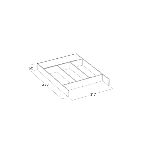 Dėklas įrankiams P472mm, riešutas MODUL