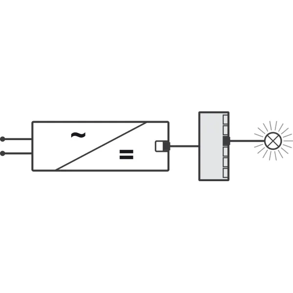 6-way distributor, Häfele Loox5 12V without switching function 2-pin (monochrome or multi-white 2-wire technology)
