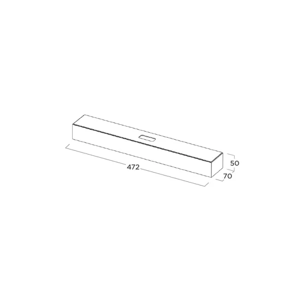 Foil holder L472mm dark brown metallic MODUL