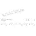 Kanalas įleidžiamas su dangteliu P900mm, tamsiai rudai metallic MODUL