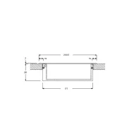 Kanalas įleidžiamas be dangtelio P1200mm, tamsiai rudai metallic MODUL
