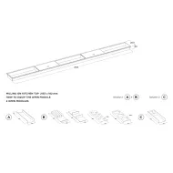 Insert module without lid W1200mm dark brown metallic MODUL