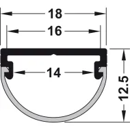 Drawer profile, Häfele Loox Profile 2194 for LED strip lights 10mm