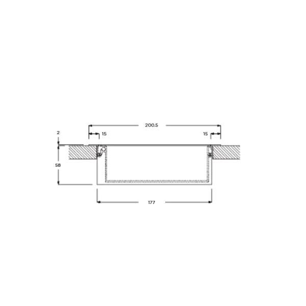 Insert module with 2 lids W1800mm dark brown metallic MODUL