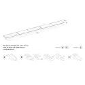 Insert module with 2 lids W2200mm dark brown metallic MODUL