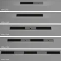 Insert module with 2 lids W2200mm dark brown metallic MODUL