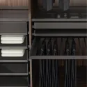 Stalčius su stiklo fasadu MODUS H140mm, G448/488mm, P600-899mm, tamsi ruda metallic