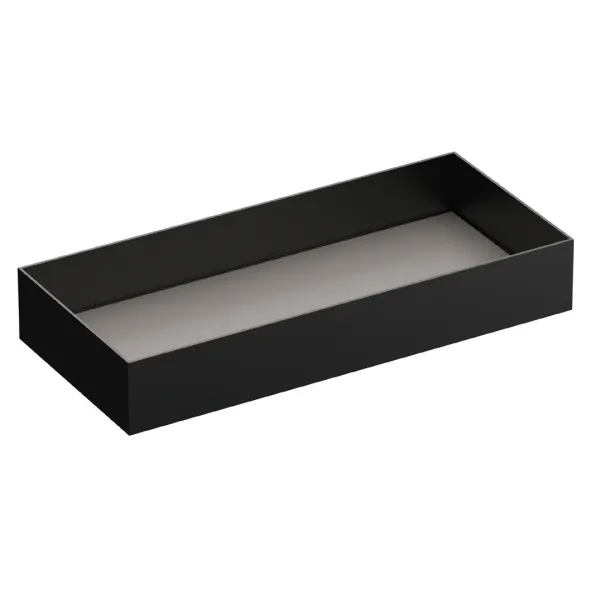 Drawer with aluminium front MODUS H172mm, D448/488mm, W900-1199mm, dark brown metallic