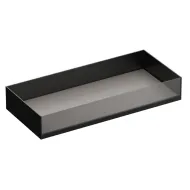 Drawer with glass front MODUS H172mm, D448/488mm, W600-899mm, dark brown metallic