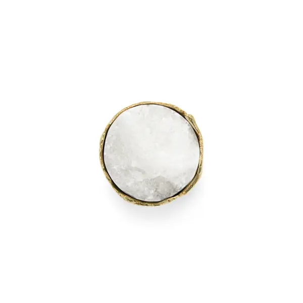 Rankenėlė vieno taško TIFFANY QUARTZ Ø42mm, H31mm, poliruotas žalvaris/kvarcas