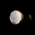 Knob TIFFANY QUARTZ Ø42mm H31mm polished brass/quartz