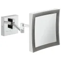 Vanity mirror, With 5x magnification, Square