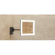 Veidrodis LED su 5x padidinimo funkcija 190x190mm, 5W/220V juoda