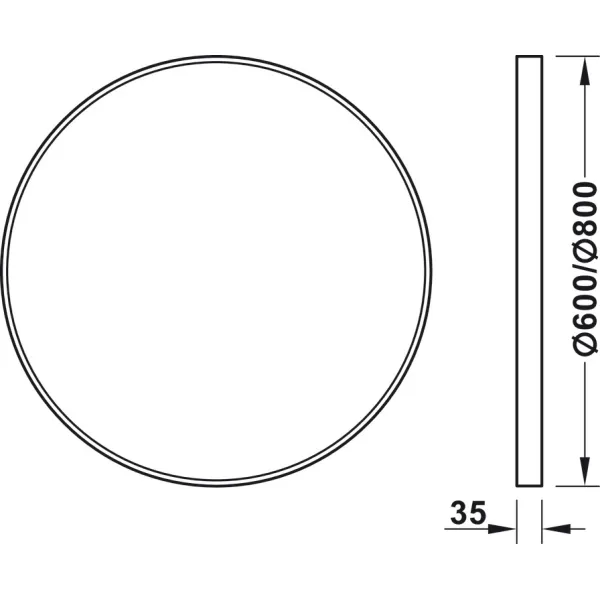 Veidrodis su LED apšvietimu apvalus, 24W, Ø800mm, MultiWhite 3100-7000K