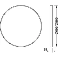 Veidrodis su LED apšvietimu apvalus, 24W, Ø800mm, MultiWhite 3100-7000K