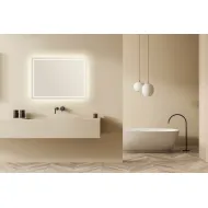 Veidrodis LED apšvietimu, stačiakampis, su šildymo funkcija 29W, 1200x900mm, MultiWhite 3100-7000K