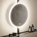 Mirror with LED light IO-S Ø600mm 220V/65W black