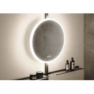 Veidrodis LED apšvietimu IO-S, apvalus, Ø600mm, 220V/65W juodas