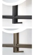 Veidrodis LED apšvietimu IO-S, apvalus, Ø600mm, 220V/65W juodas