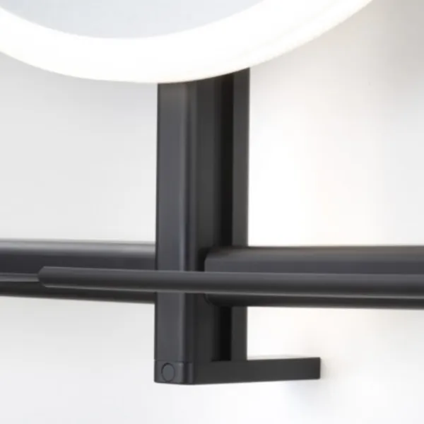 Veidrodis LED apšvietimu IO-D, stačiakampis, 800x600mm, 220V/75W juoda